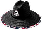 BlacktipH Straw Hat - Red White and Blue Shark Camo- Black Cheap