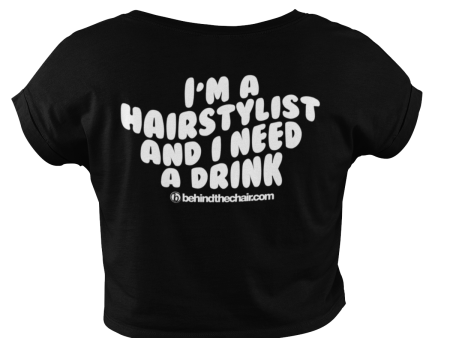 I Need a Drink Cropped T-Shirt Discount